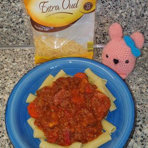 Lamsgehaktsaus voor pasta al la Sandra uit de slowcooker.