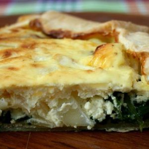 Bladerdeegtaart met spinazie en Italiaanse ricotta