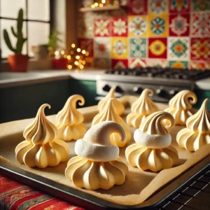 Krokante Kerst-Meringues van de Kerstman