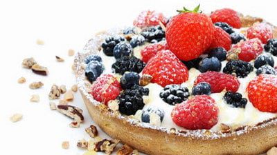 Fruittaart met Griekse yoghurt