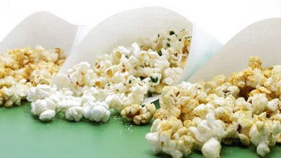 Popcorn in drie smaken