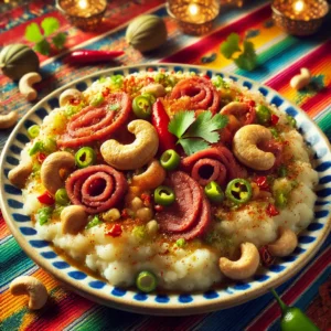 Andijviestamppot met Shoarma en Cashewnoten