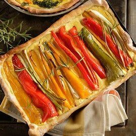 Flammkuchen met puntpaprika’s