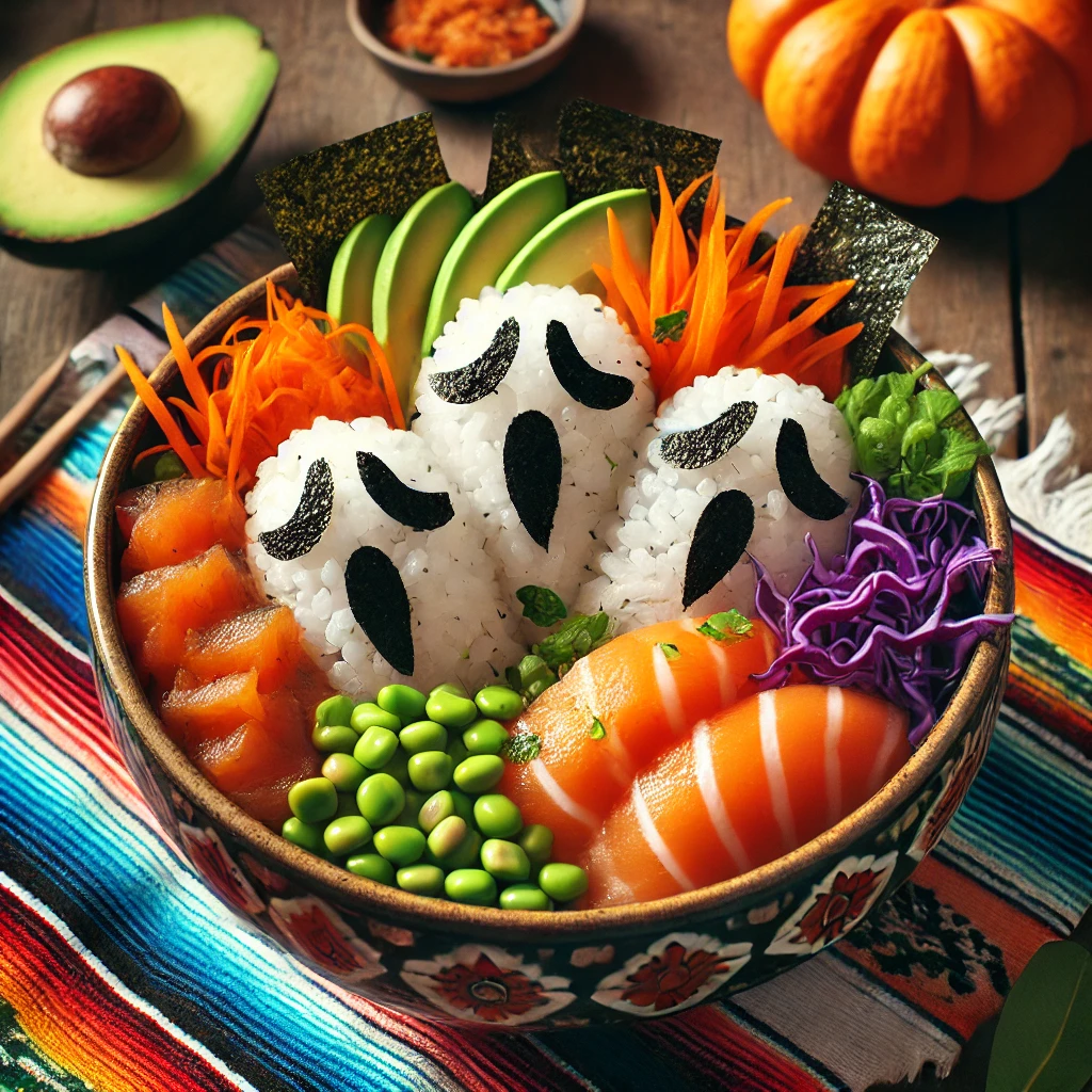 Griezelige Halloween Pokébowl