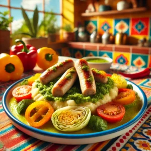 Italiaanse Stamppot met Runderbraadworst en Groene Pesto