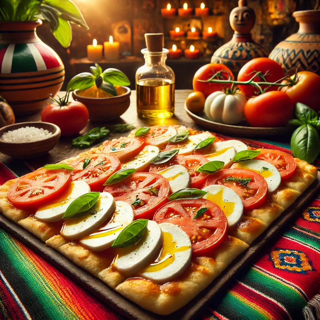 Mozzarella Schnitten met Tomaat en Basilicum