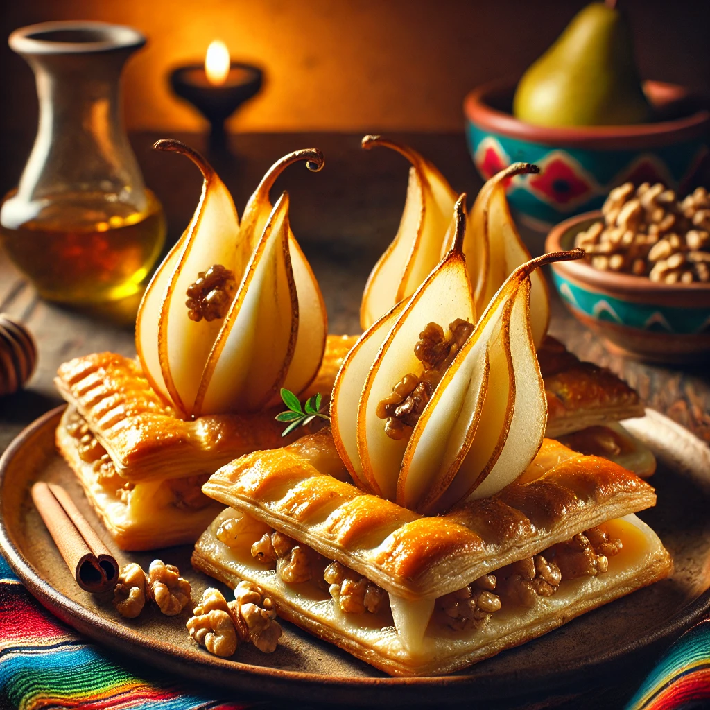 Perennestjes met Walnoten en Honing