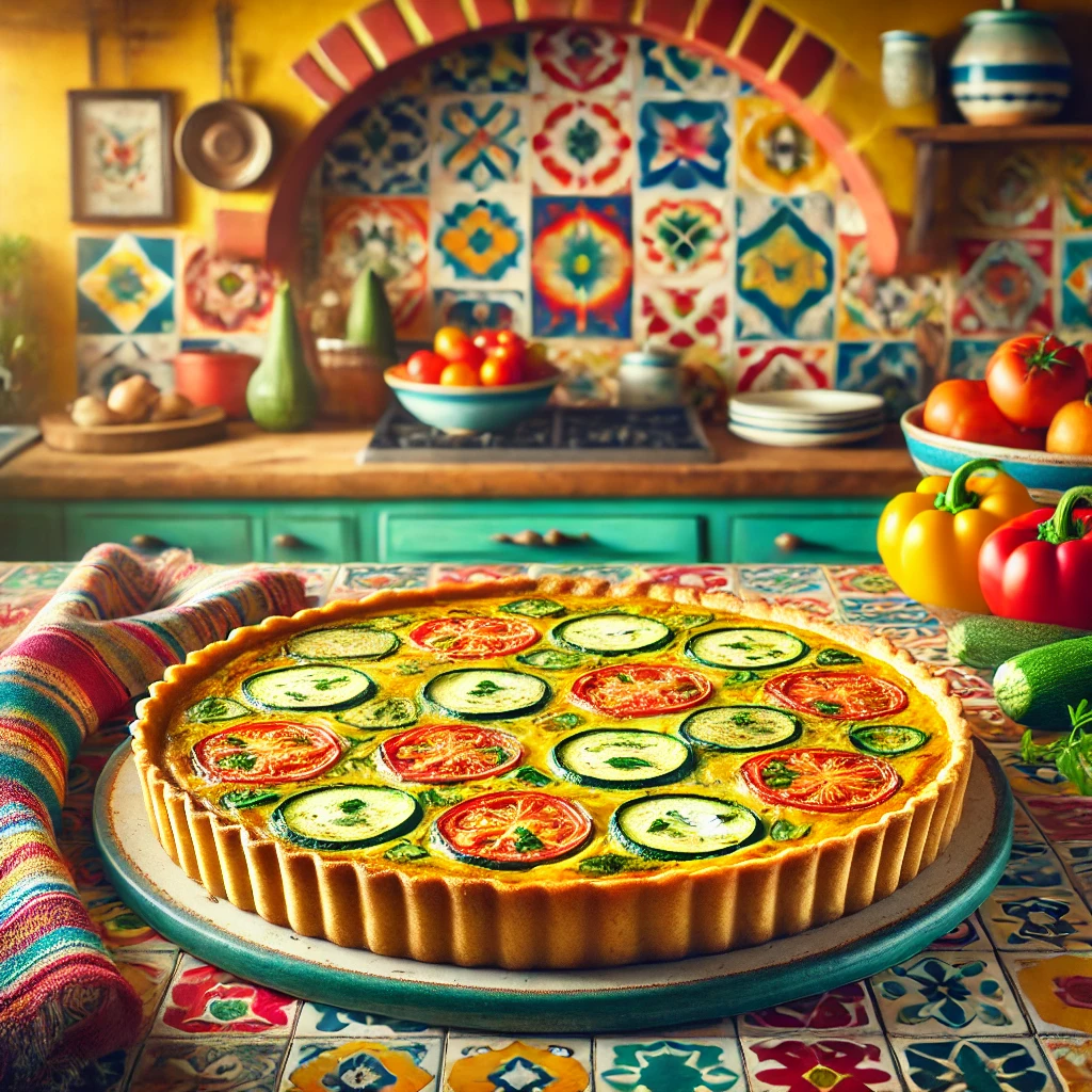Quiche met Courgette, Tomaat en Roomkaas