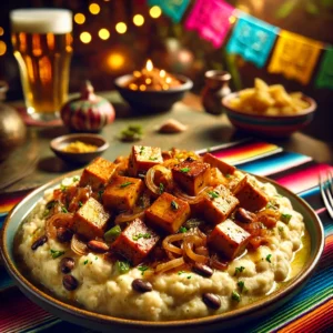 Romige Andijviestamppot met Rooktofu