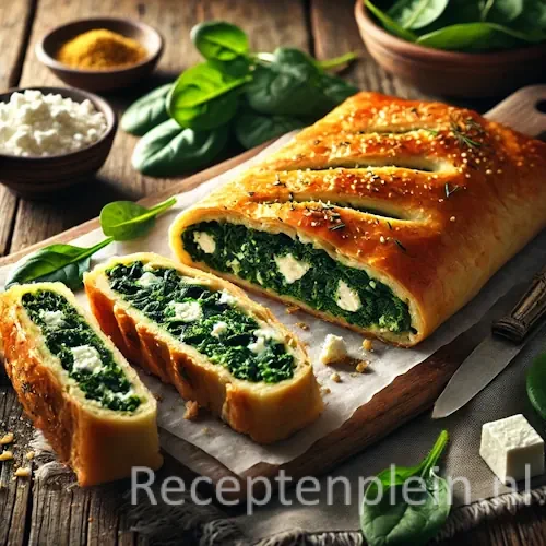 Spinazie-Feta Strudel Hartige Vegetarische Hoofdgerecht