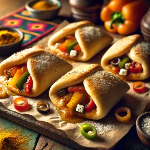 Vegetarische Mini-Pizzastrudels met Feta en Olijven