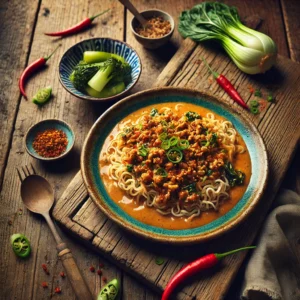 Mie met gehakt-pindasaus - Receptenplein.nl
