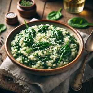 Romige spinazierisotto met gorgonzola - Receptenplein.nl