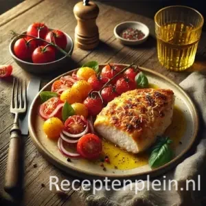 Kip met kaaskorstje en tomatensalade