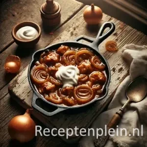 Kiphachee met crème fraîche on rustic wooden table