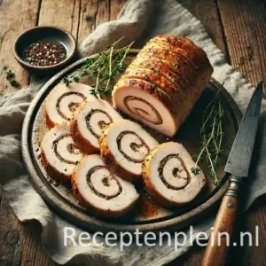 Kiprollade op rustieke houten tafel