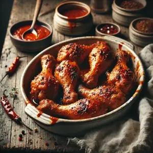 Pittige drumsticks van Astrid Veltman op rustieke houten tafel