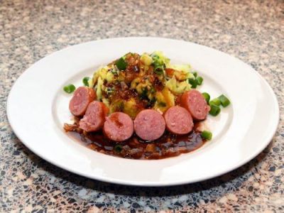 Paksoistamppot met balsamicojus