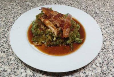 Pittige boerenkoolstamppot met sambaljus en makreel