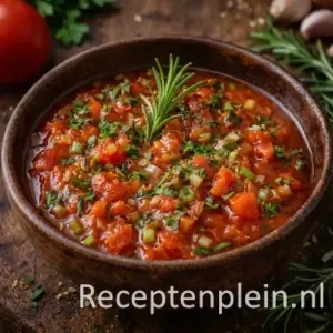 Rozemarijn tomatensaus barbecue fris kruidig
