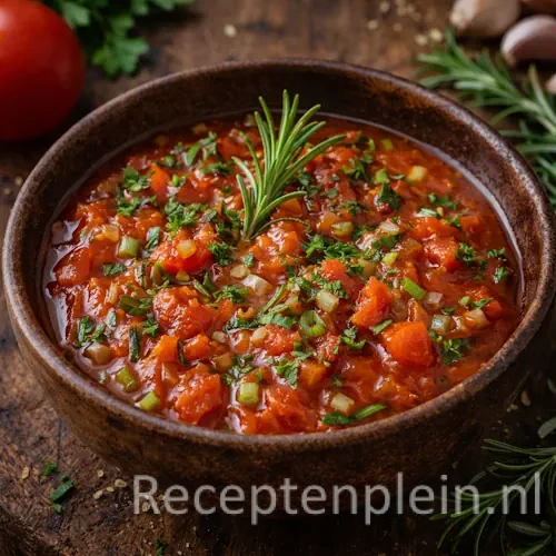 Rozemarijn tomatensaus barbecue fris kruidig
