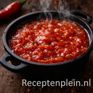 Warme red devil dip van de barbecue