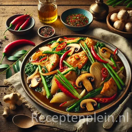 Gai pad king op rustieke houten tafel