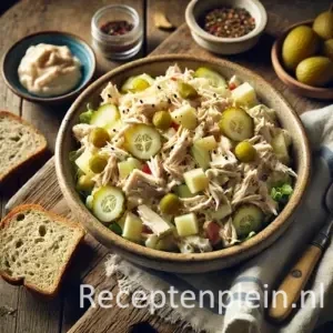 Kippesla Hendrikje op rustieke houten tafel
