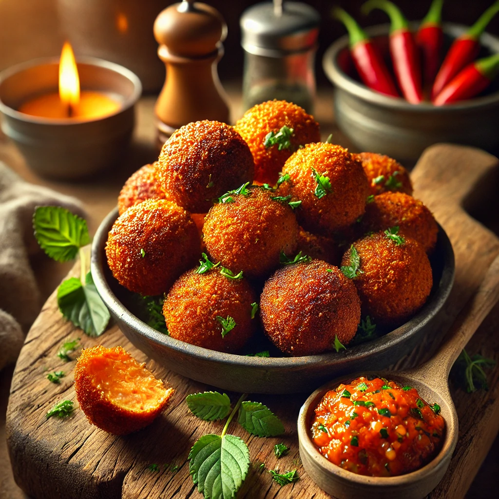 Heerlijke Geroosterde Makreelballetjes met Pittige Sambal