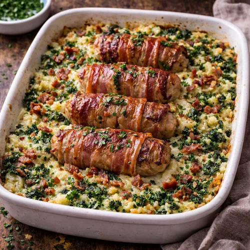 Aardappel Boerenkool Ovenschotel met Slavinken