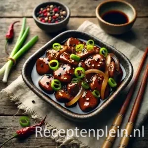 Kippenlevertjes uit Japan on rustic wooden table