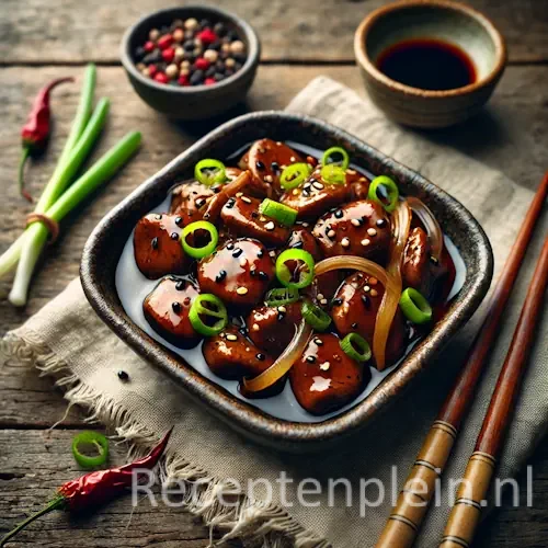 Kippenlevertjes uit Japan on rustic wooden table