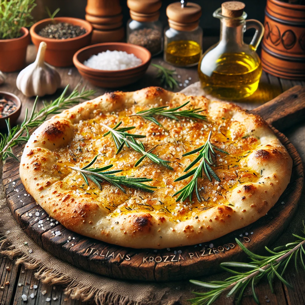 Krokante Italiaanse Schiacciata met Rozemarijn