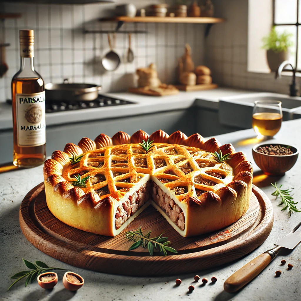 Traditionele Italiaanse Pasticcio Vleespastei