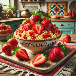 Aardbeienkaviaar met Couscous en Vanille