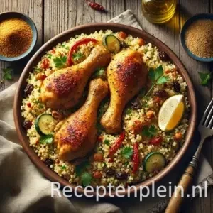 Kipcurry uit Pakistan op rustieke houten tafel
