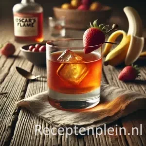 Oscar's flame op rustieke houten tafel