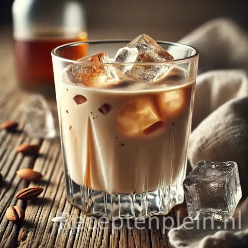 P.S. I Love You cocktail op een rustieke houten tafel.