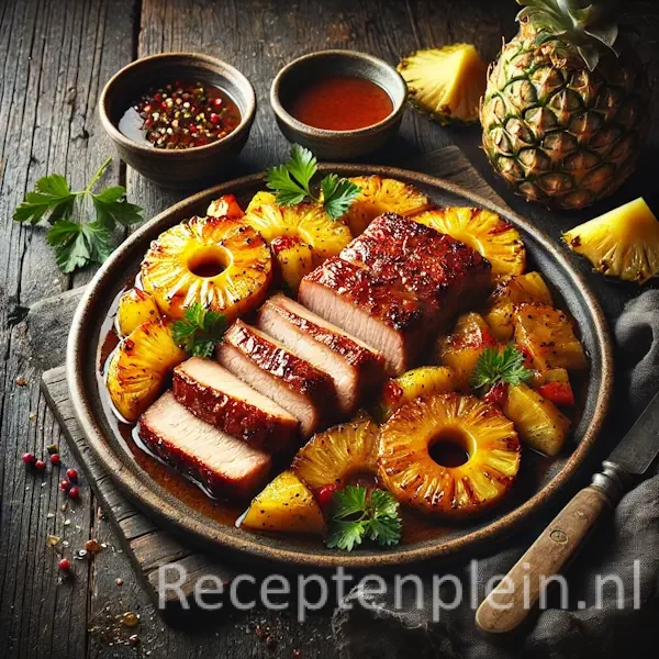 Zoetzure Fricandeau met Ananas