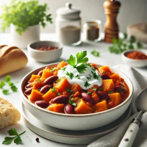Snelle Zoete Aardappelchili met Peterselieroom