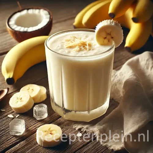 skywalker mocktail op een rustieke houten tafel.