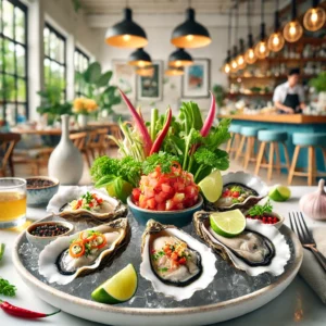 Trio van Oesters met Drie Sauzen