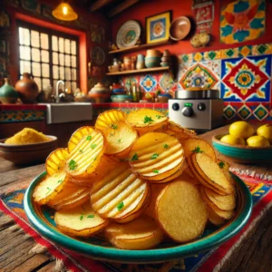 Knapperige aardappelschijfjes uit de airfryer
