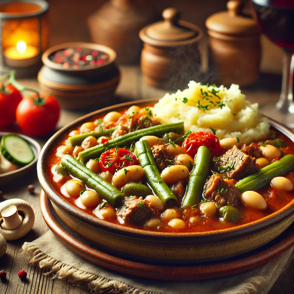Hartverwarmende Spaanse Bonenschotel met Puree of Rijst