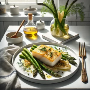 Ovengebakken Kabeljauw met Asperges en Venkel