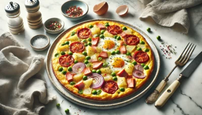 Vakantie Frittata met Gerookte Kip en Groenten