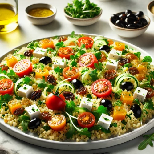 Verfrissende Couscous Salade met Feta en Olijven