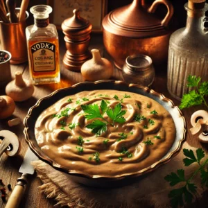 Franse Stroganoffsaus met Wodka en Cognac