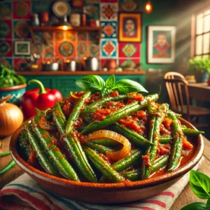 Pittige Sperziebonen in Tomatensaus