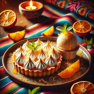 Sinaasappeltaart met Grand Marnier IJs